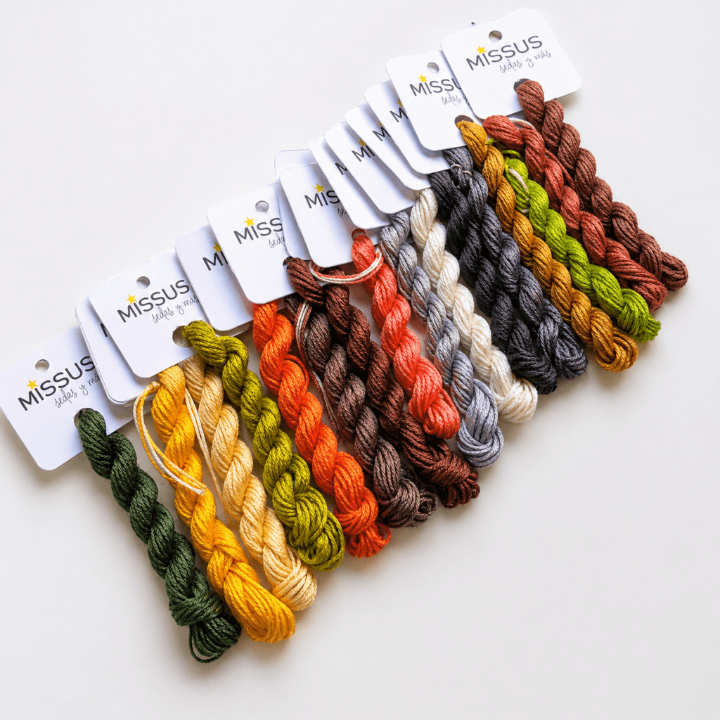 Hoity Toity Silk Thread Pack – 18 Hand-Dyed Mini Skeins