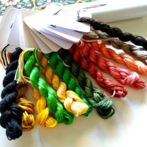 Black House by Long Dog Samplers – Silk Thread Pack (14 Mini Skeins)