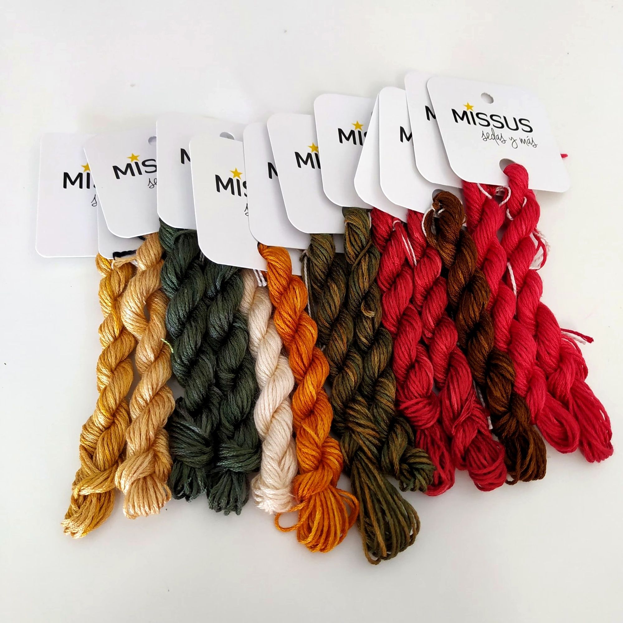 Newcastle Bouquet Silk Thread Pack – 13 Hand-Dyed Mini Skeins