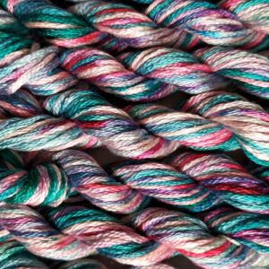 Popcorn – Hand-Dyed mulberry Silk Thread, 11 Yards