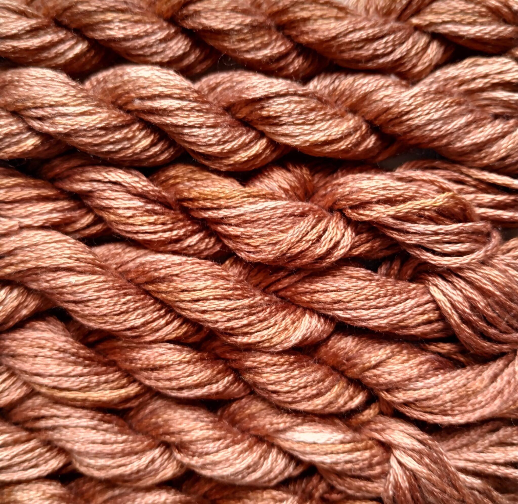 010. Brown MINI - Solid 100% mulberry Silk Thread - Image 3