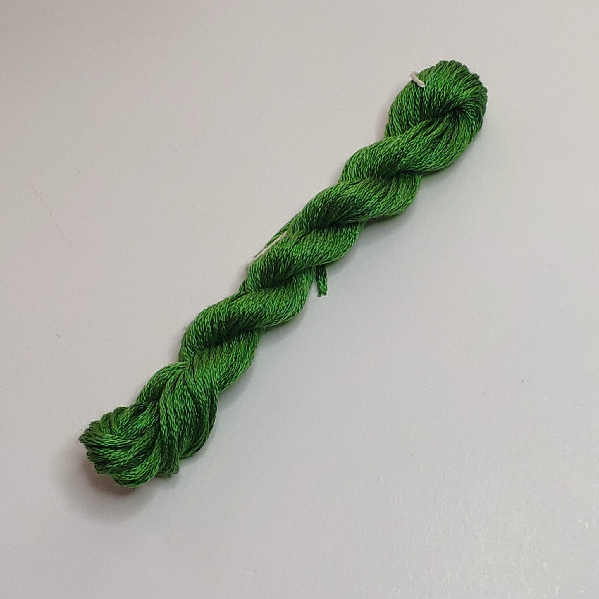 017. Green MINI - Solid 100% mulberry Silk Thread - Image 4
