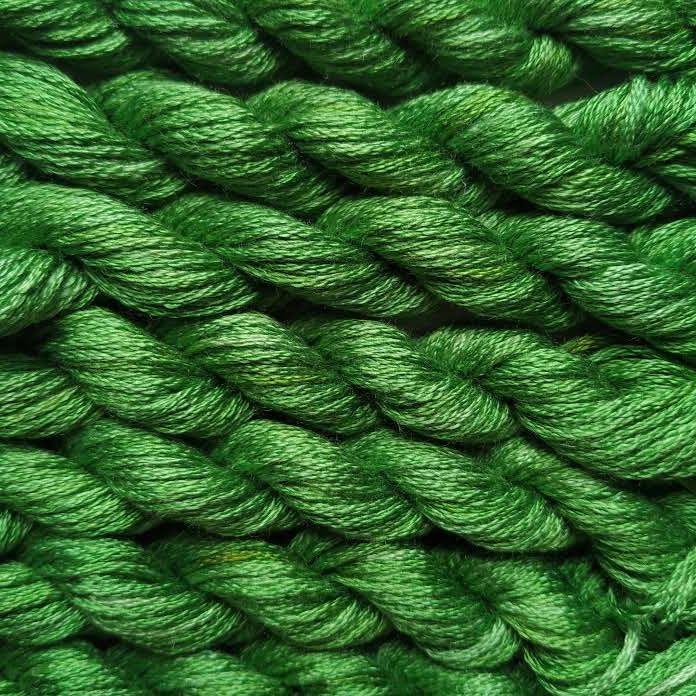 017. Green MINI - Solid 100% mulberry Silk Thread - Image 5