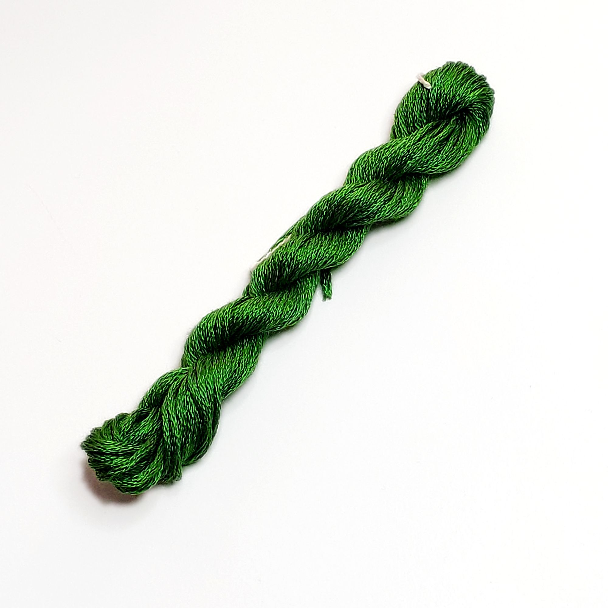 017. Green MINI - Solid 100% mulberry Silk Thread - Image 2