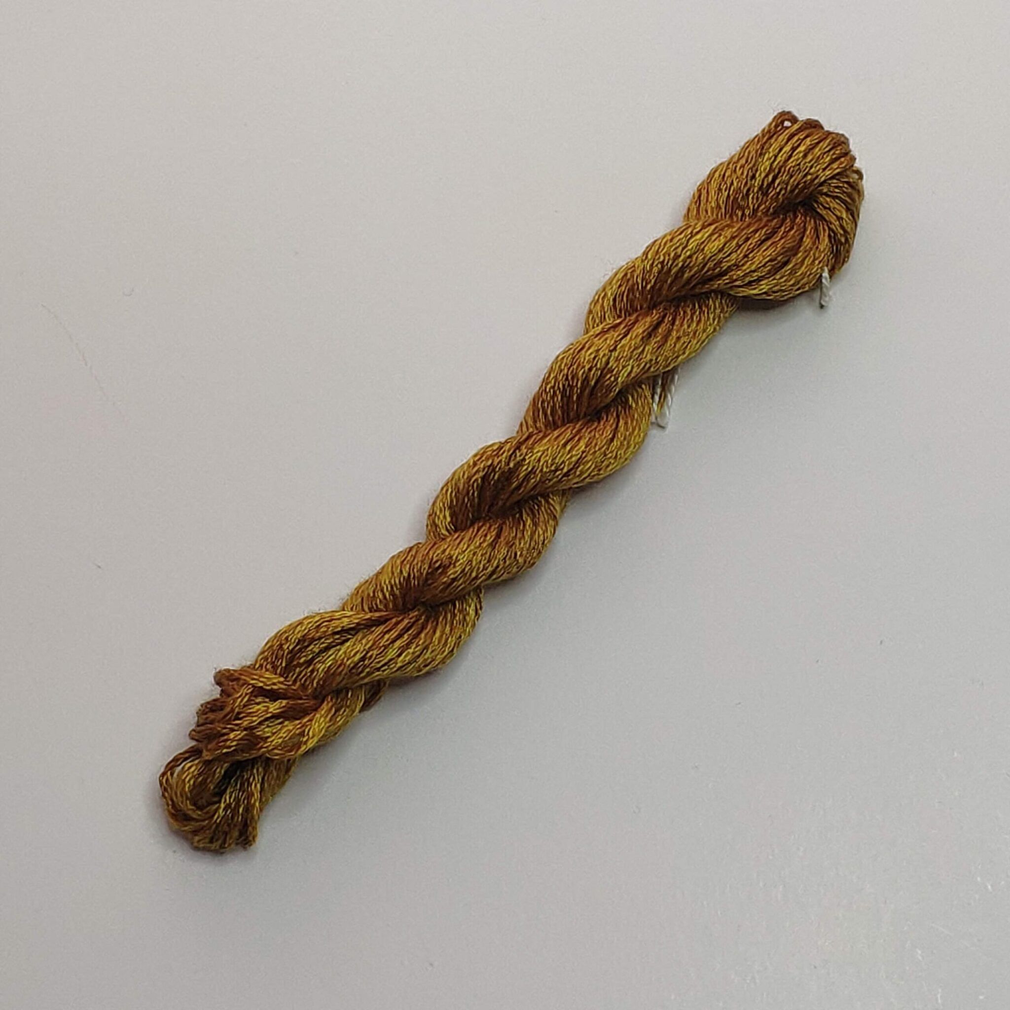 018. Tobacco MINI - Solid 100% mulberry Silk Thread - Image 3