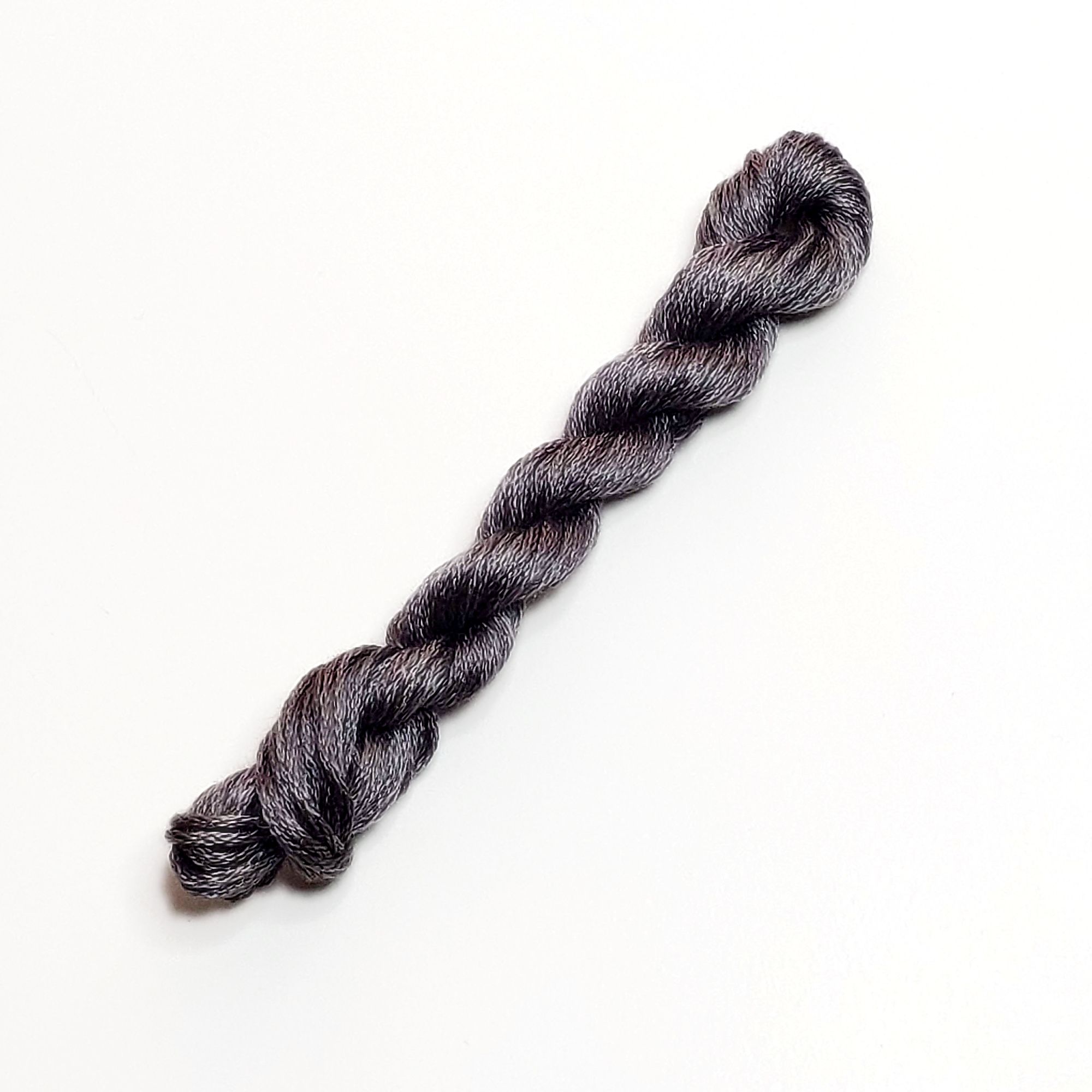 019. Gray MINI - Solid 100% mulberry Silk Thread - Image 2
