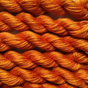 029. Dark Orange MINI - Solid 100% mulberry Silk Thread