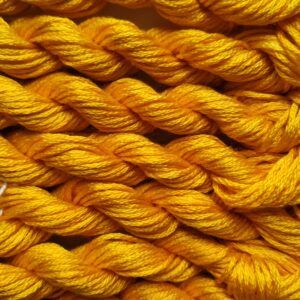 030. Dark Yellow MINI - Solid 100% mulberry Silk Thread