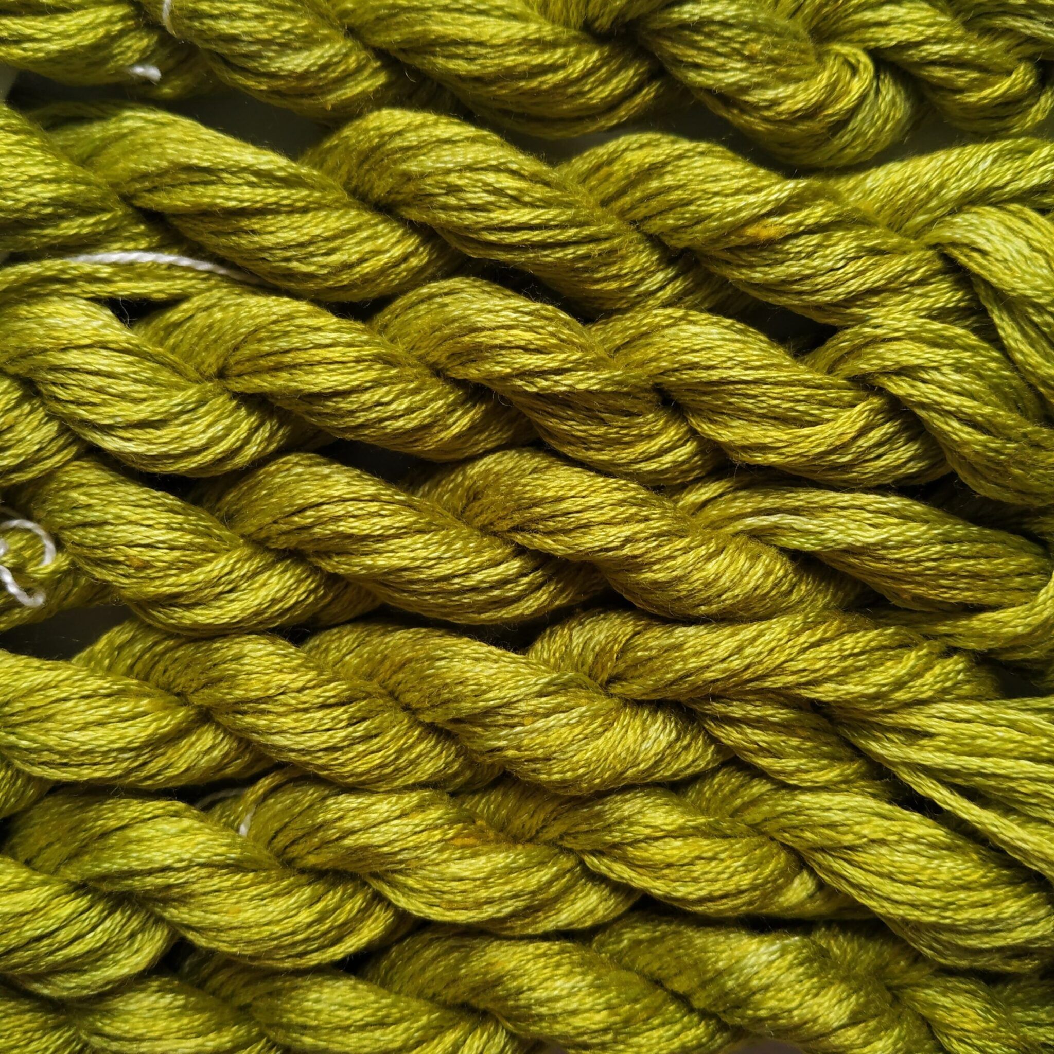 033. Olive MINI - Solid 100% mulberry Silk Thread - Image 3