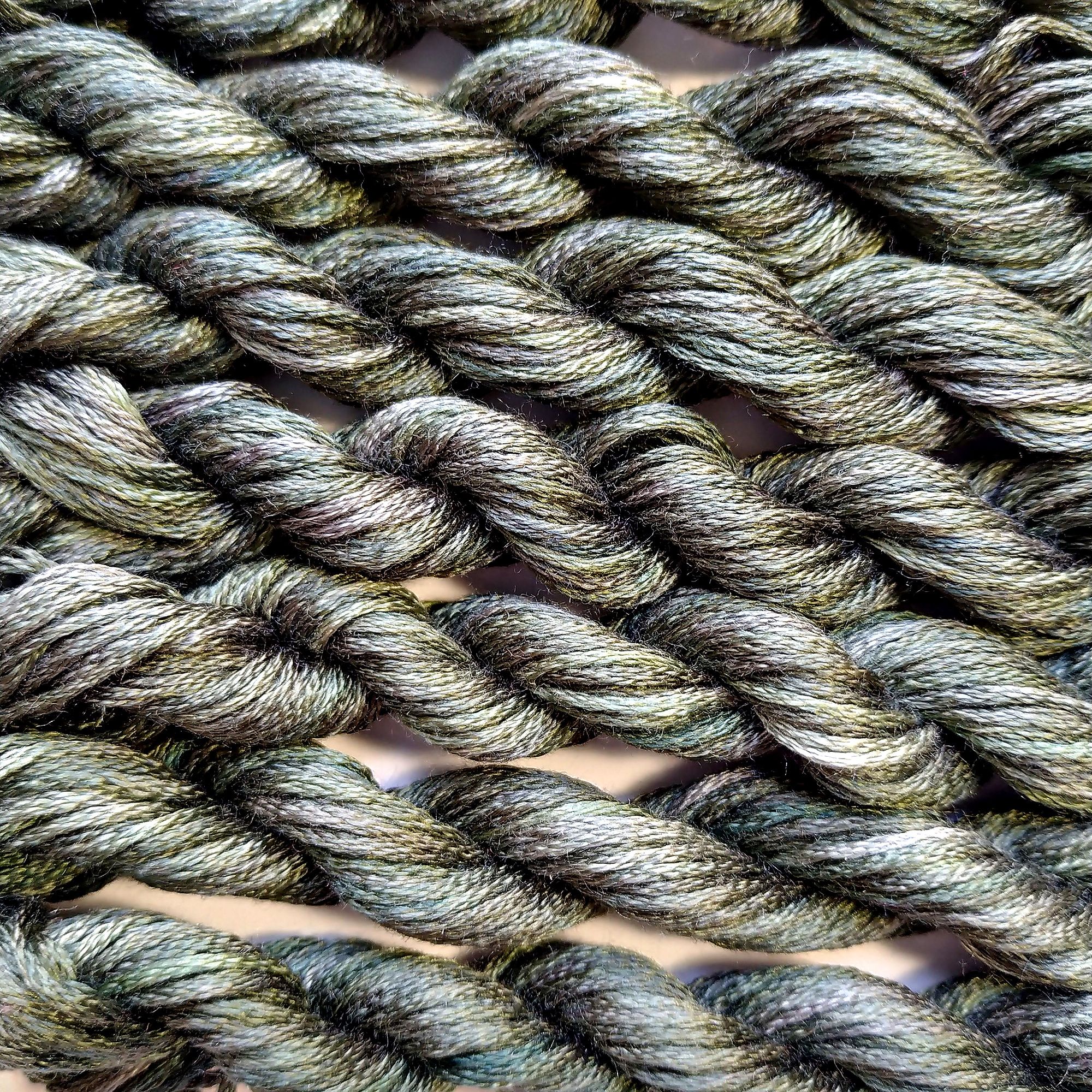 050. Avocado MINI - Solid 100% mulberry Silk Thread - Image 4