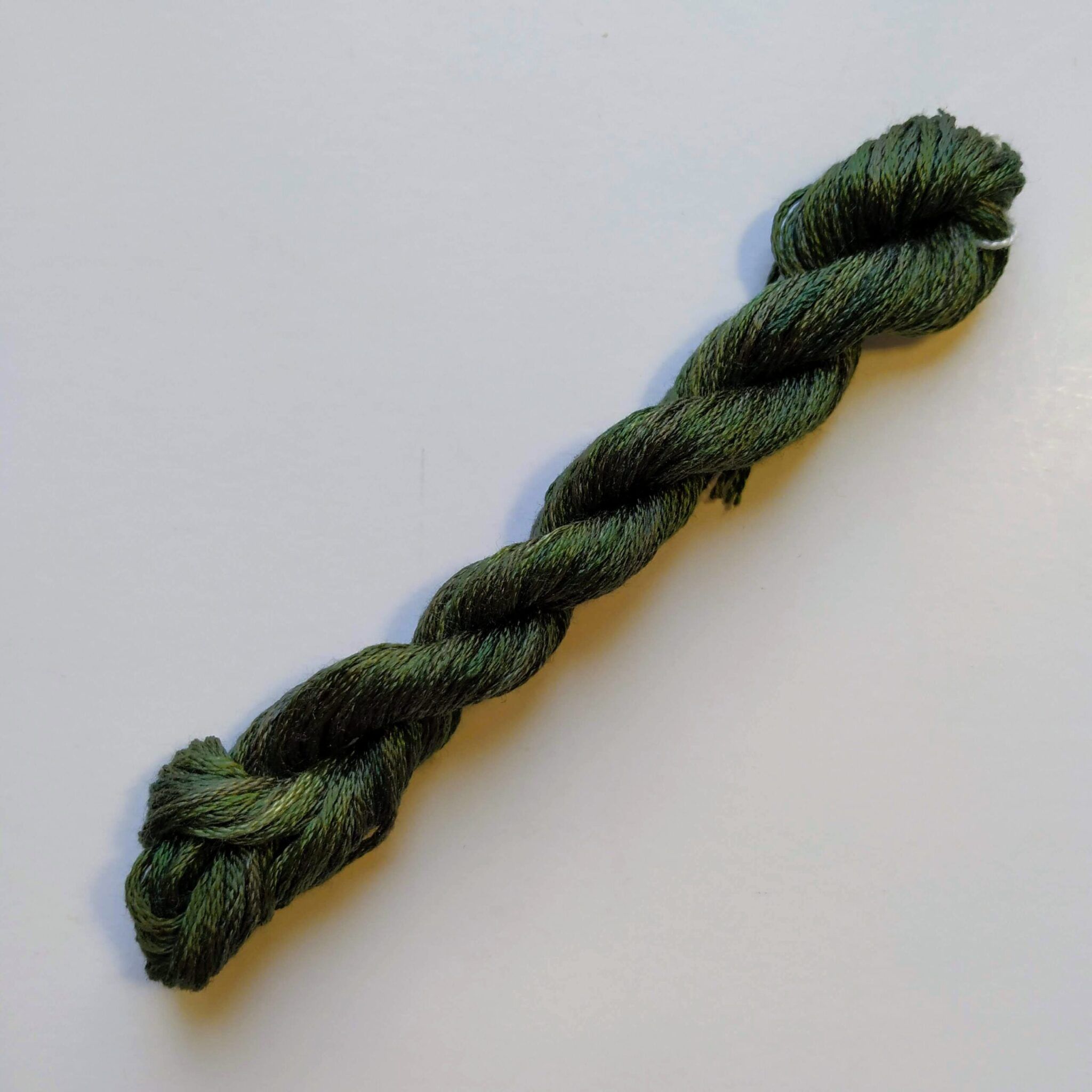 050. Avocado MINI - Solid 100% mulberry Silk Thread - Image 3