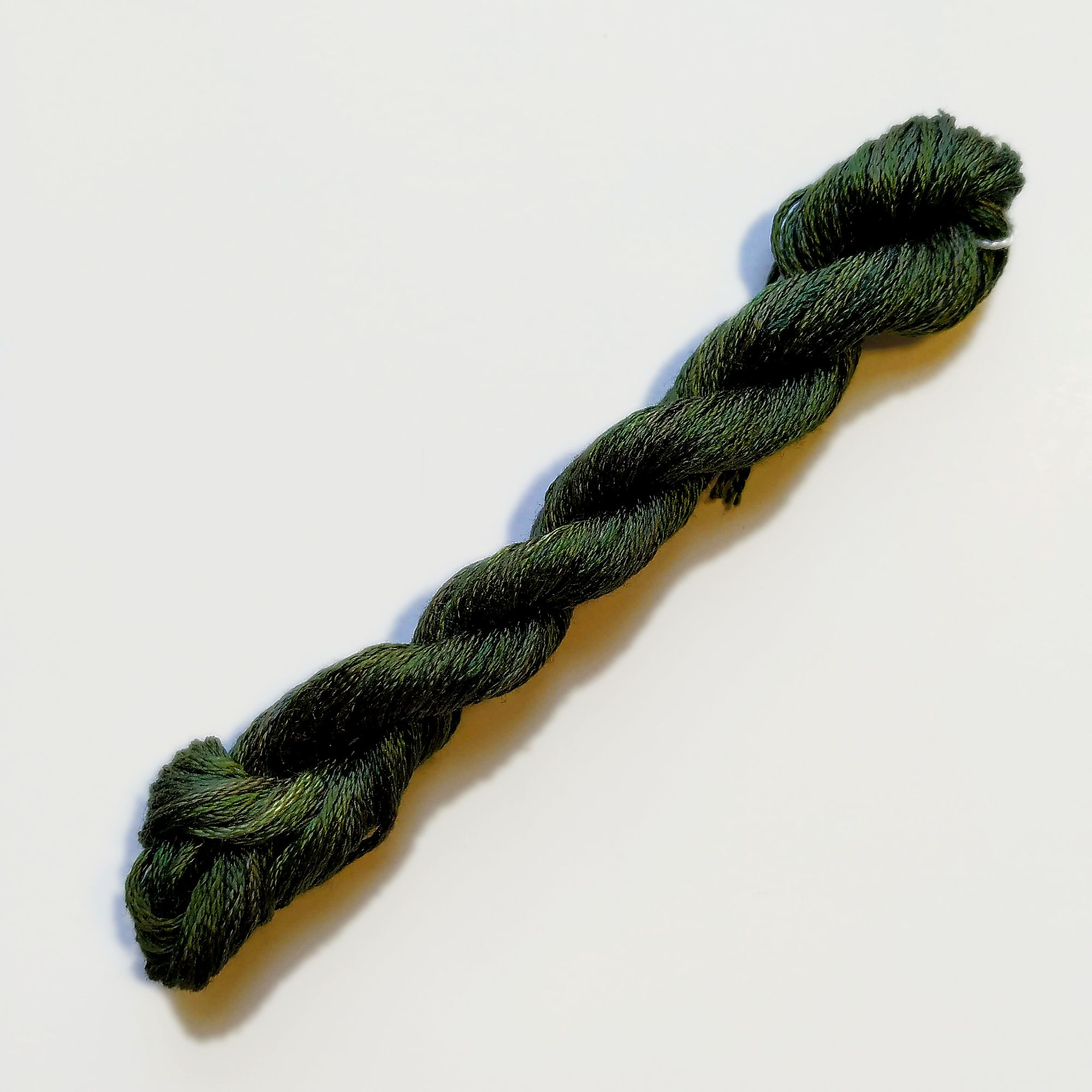 050. Avocado MINI - Solid 100% mulberry Silk Thread - Image 2