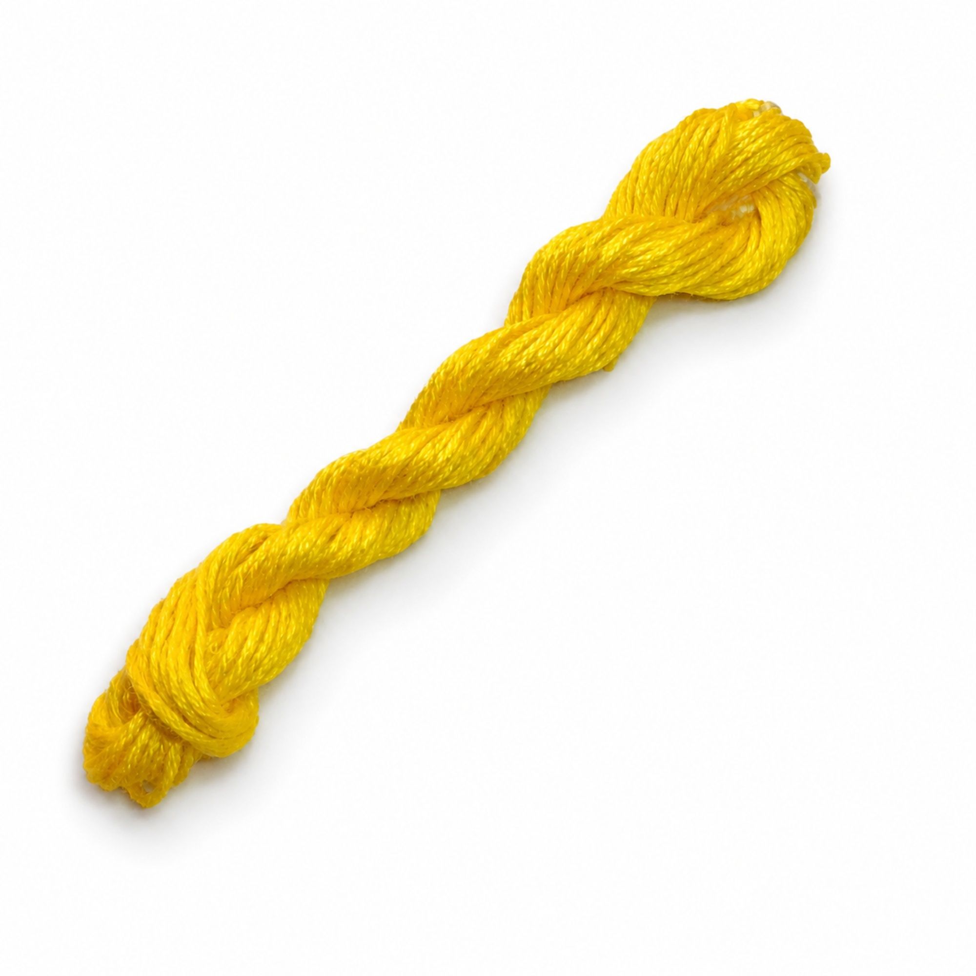 051. Electric Yellow MINI - Solid 100% mulberry Silk Thread - Image 2