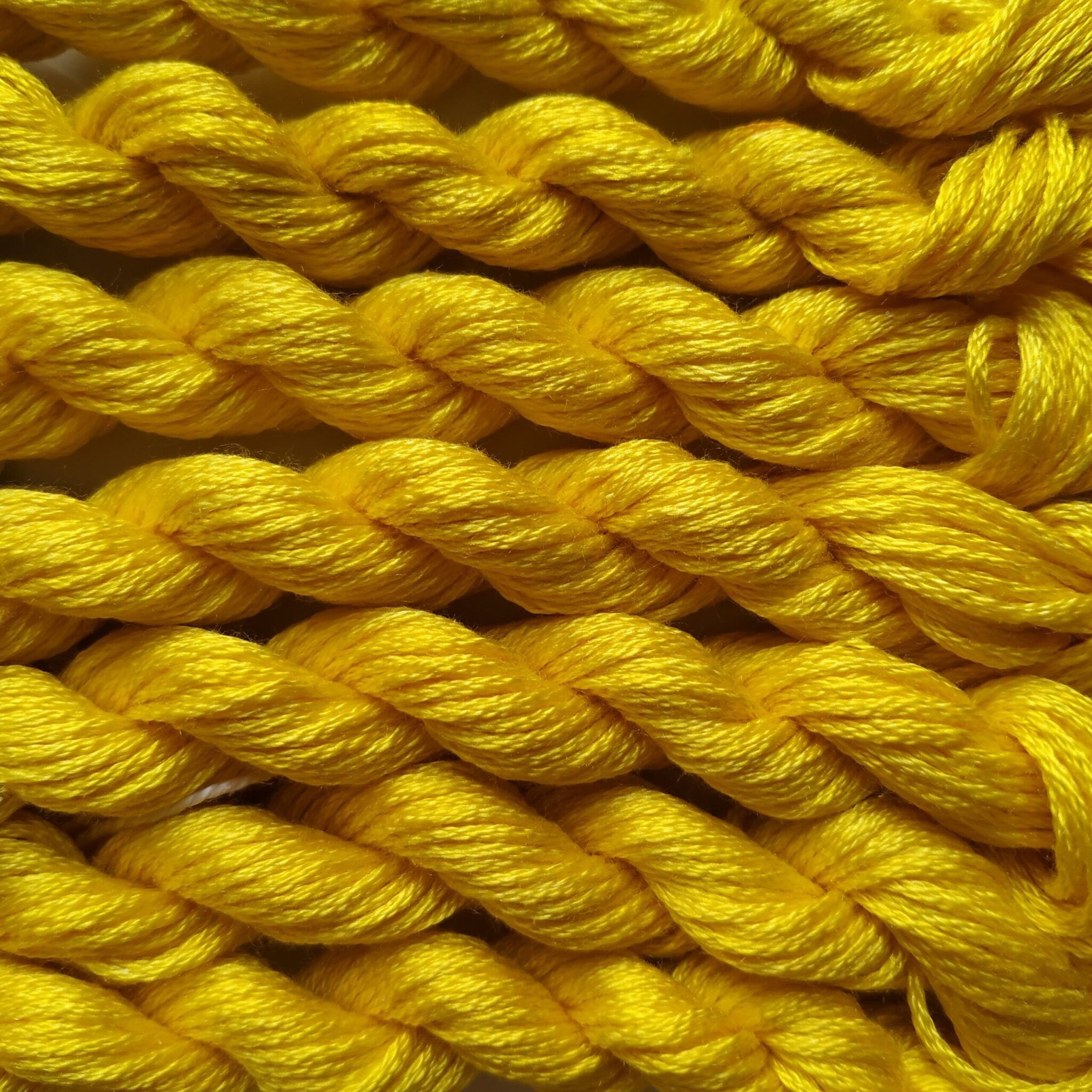 051. Electric Yellow MINI - Solid 100% mulberry Silk Thread - Image 3