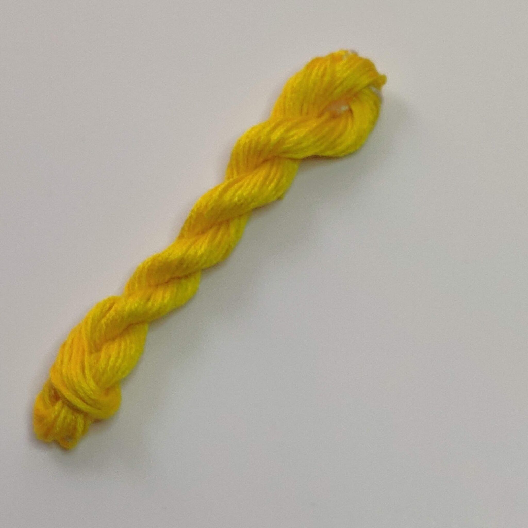 051. Electric Yellow MINI - Solid 100% mulberry Silk Thread - Image 4