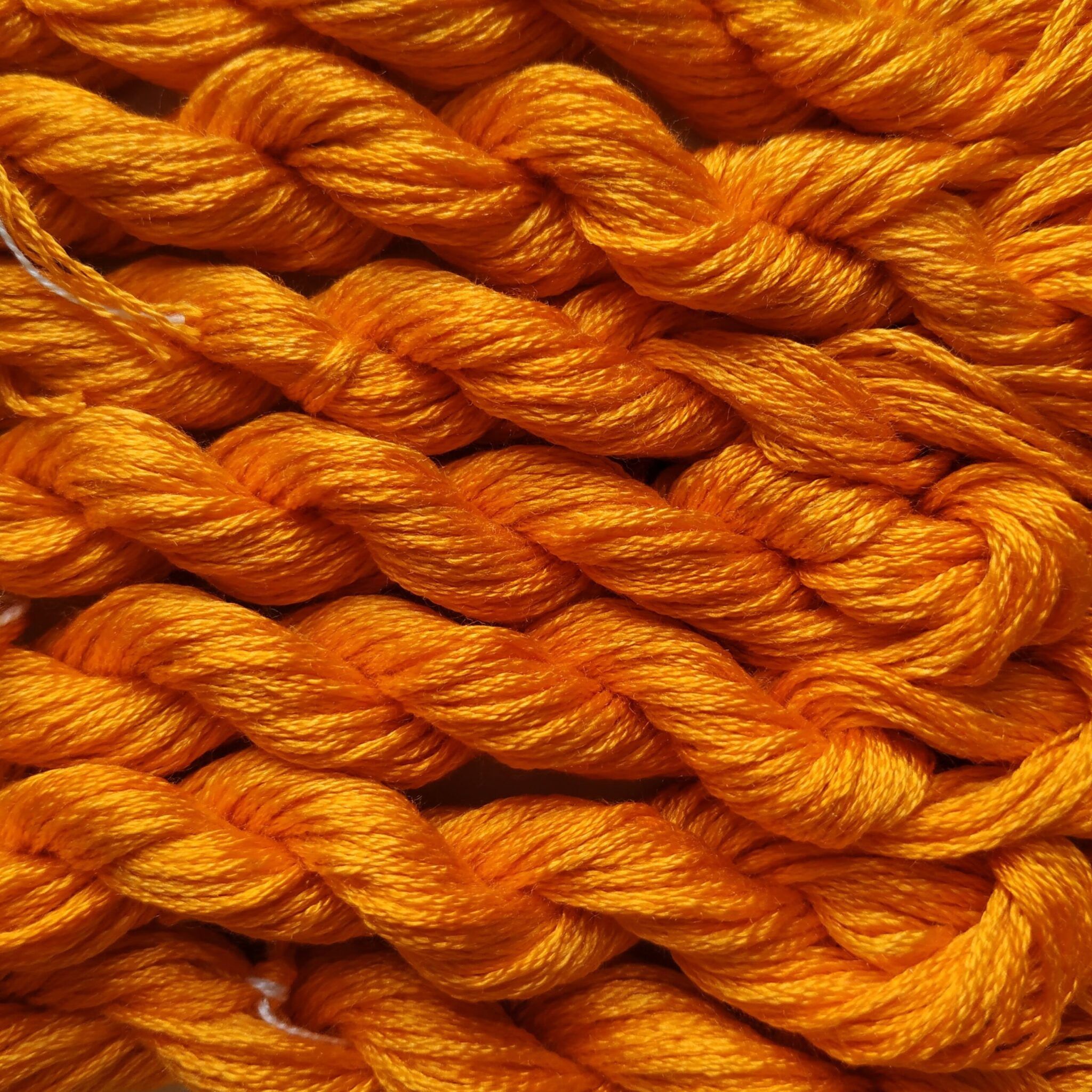052. Electric Orange MINI - Solid 100% mulberry Silk Thread - Image 4