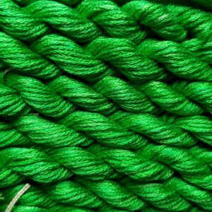 055. Electric Green MINI - Solid 100% mulberry Silk Thread
