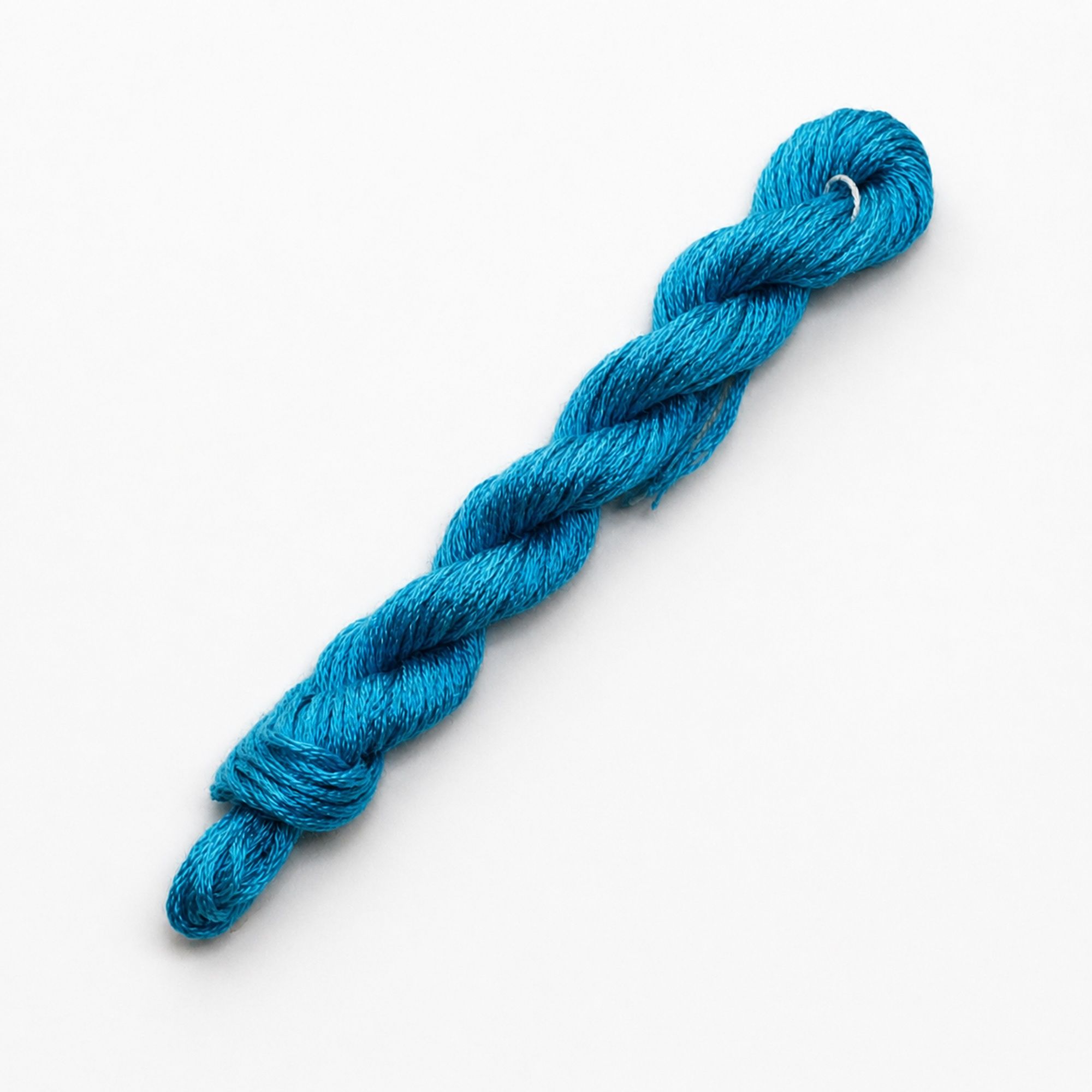 056. Electric Blue MINI - Solid 100% mulberry Silk Thread - Image 2
