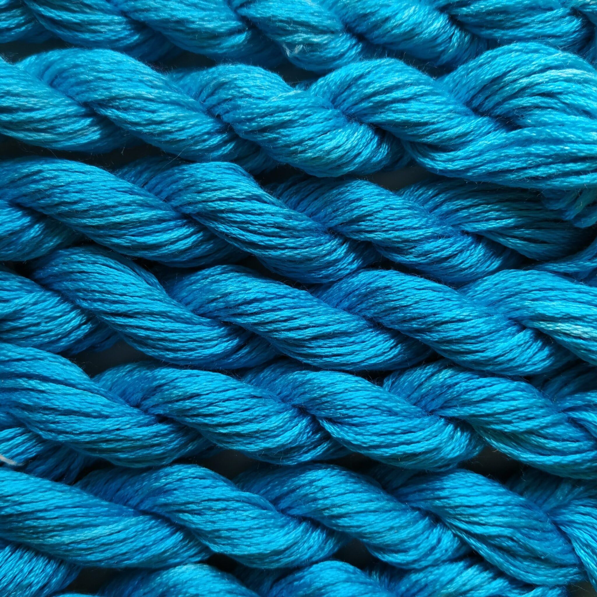 056. Electric Blue MINI - Solid 100% mulberry Silk Thread - Image 5