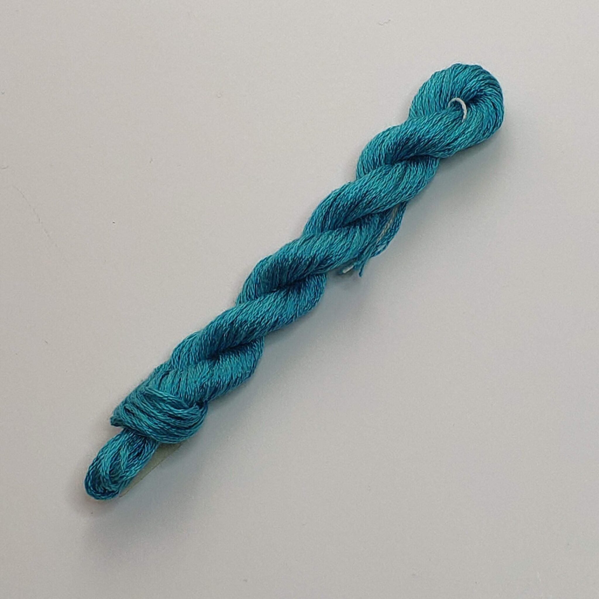 056. Electric Blue MINI - Solid 100% mulberry Silk Thread - Image 4