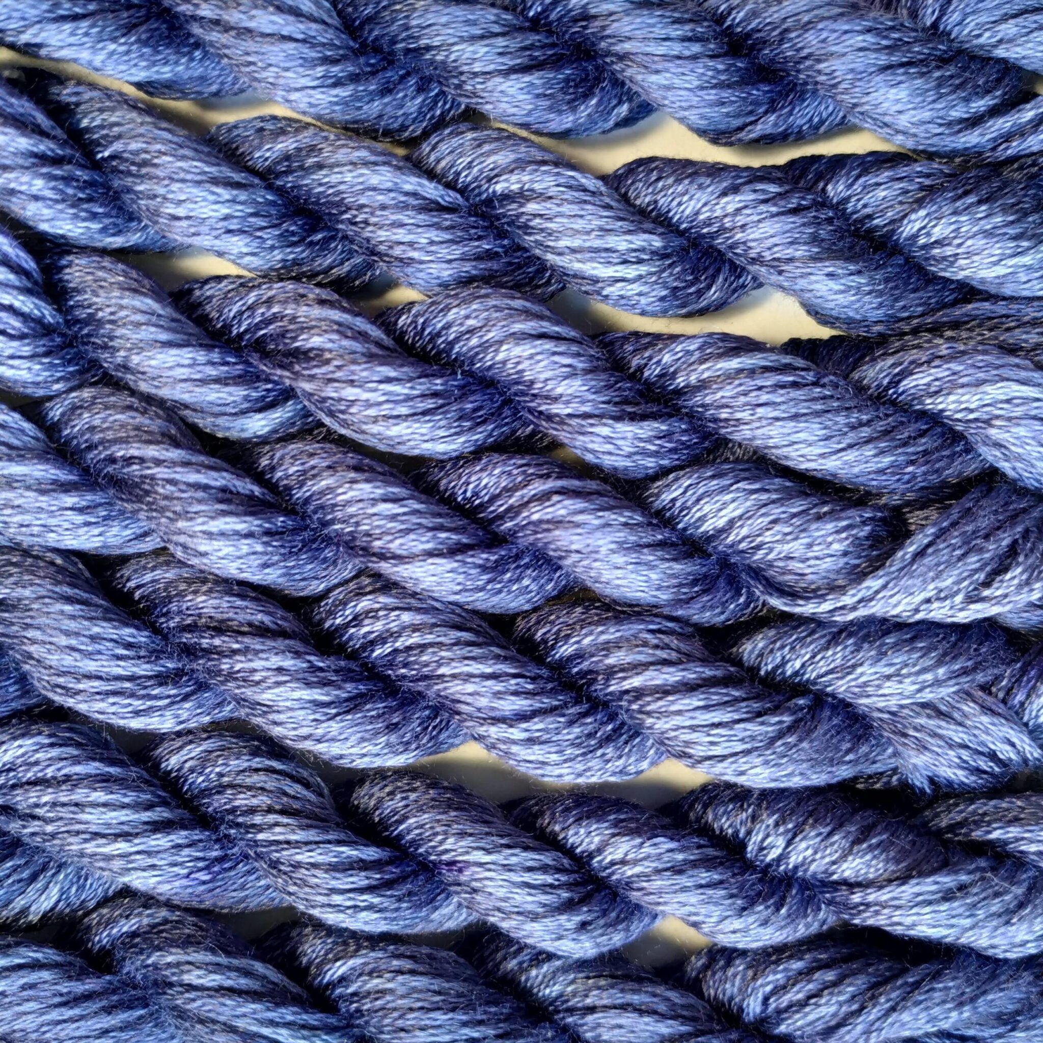 058. Blueberry MINI - Solid 100% mulberry Silk Thread - Image 5