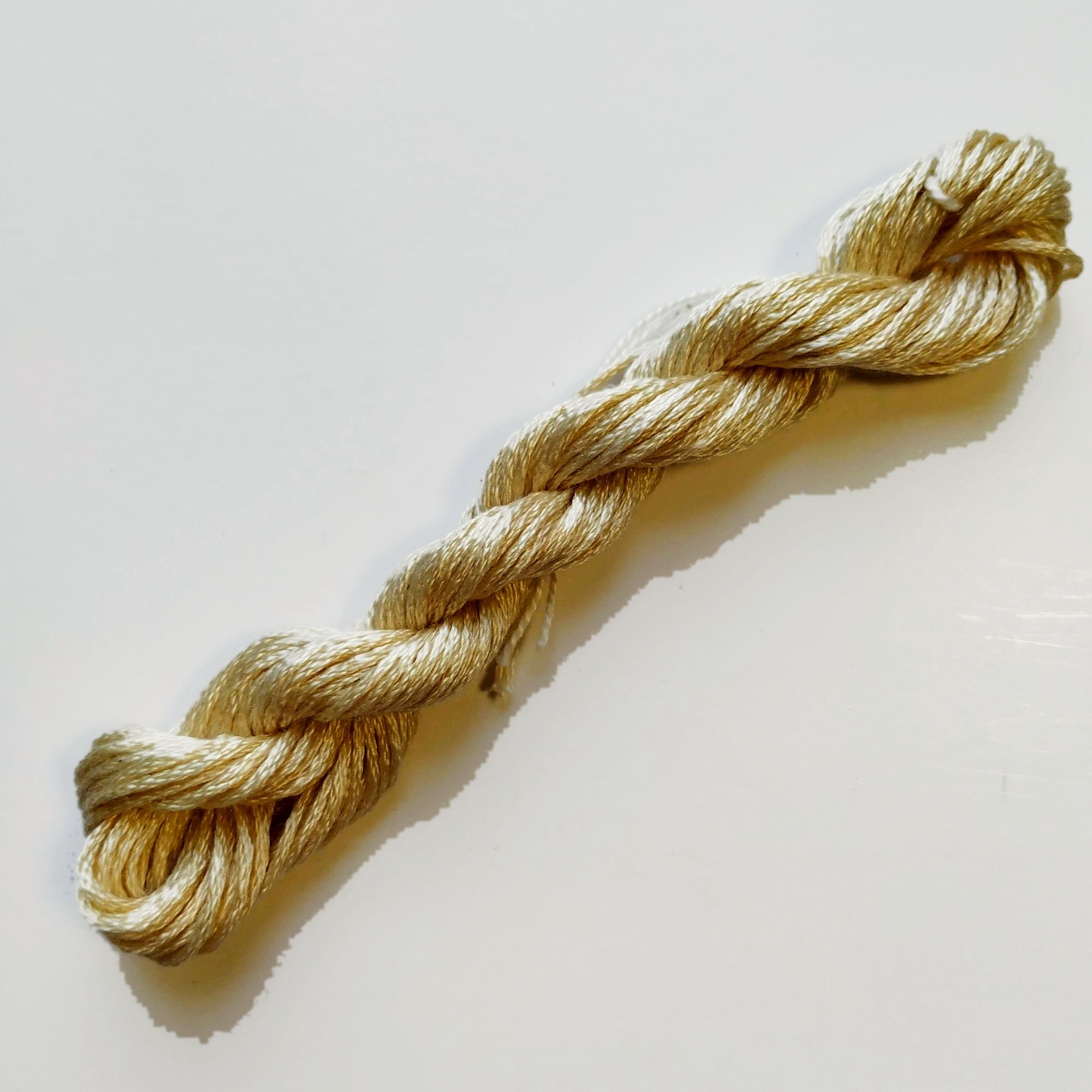 063. Cream MINI - Solid 100% mulberry Silk Thread - Image 4