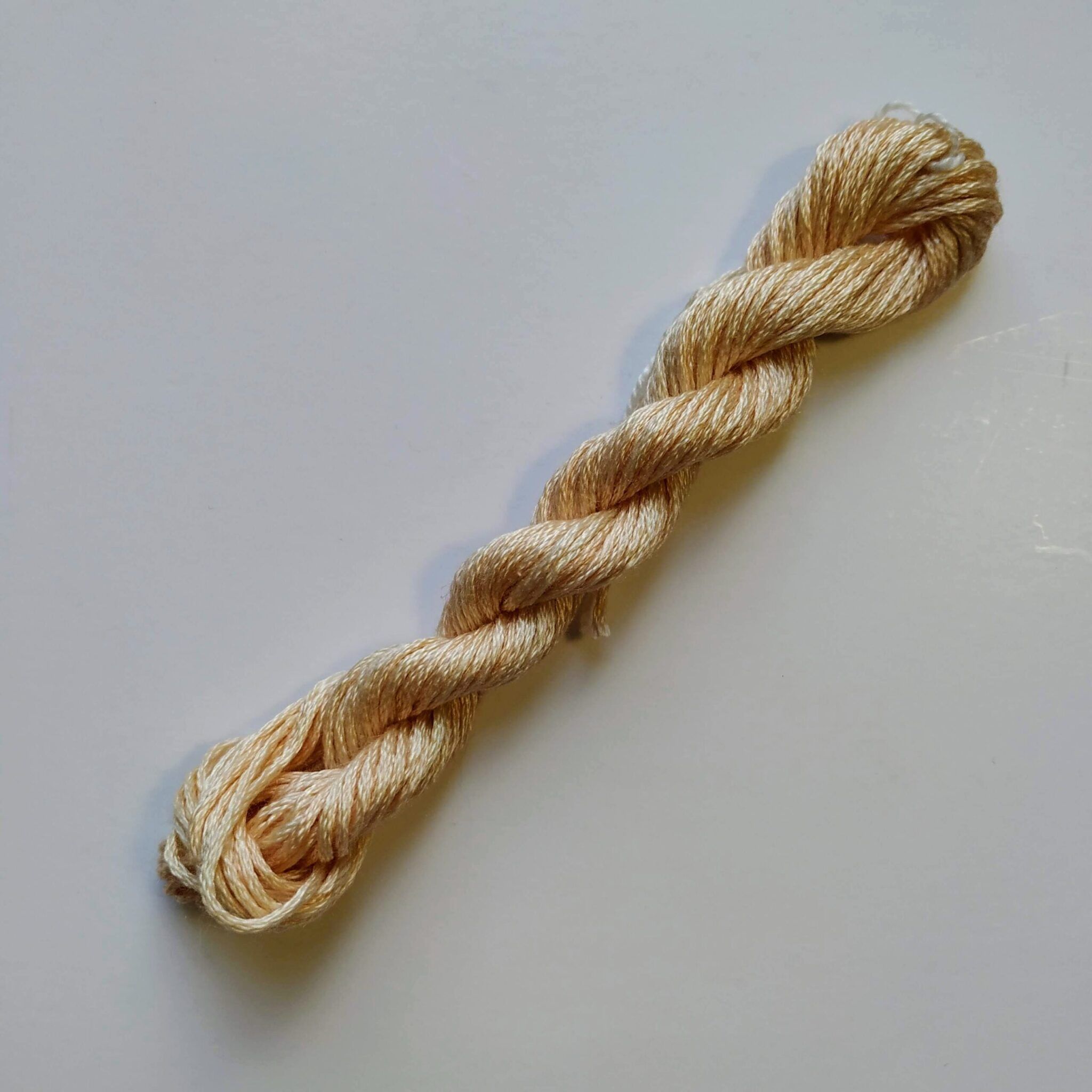 066. Light Peach MINI - Solid 100% mulberry Silk Thread - Image 3