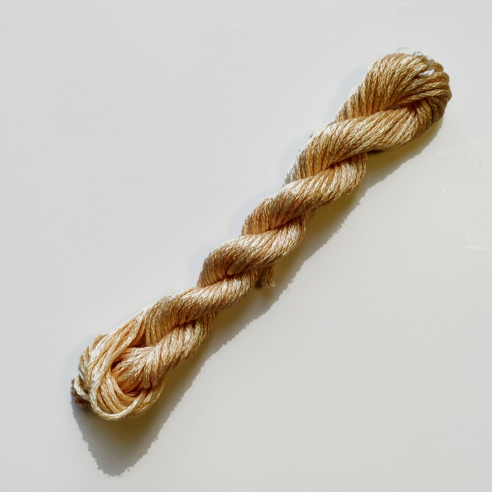 066. Light Peach MINI - Solid 100% mulberry Silk Thread - Image 2