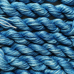 Darling Bleu – Hand-Dyed mulberry Silk Thread, 11 Yards