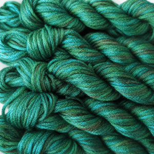 Lake – Hand-Dyed mulberry Silk Thread, 11 Yards