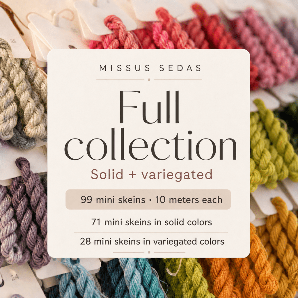 Missus Sedas Full Mini Collection – 99 Silk Mini Skeins – Solid + Variegated Colors