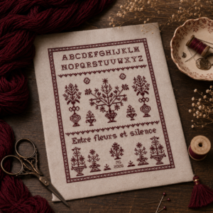 “Entre Fleurs et Silence” – French Floral Sampler PDF Pattern + Bonus Motifs