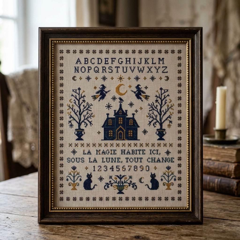 “Magie Nocturne” – Gothic French Folk Sampler PDF Pattern - Image 10