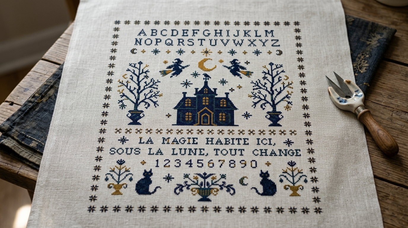 “Magie Nocturne” – Gothic French Folk Sampler PDF Pattern - Image 8