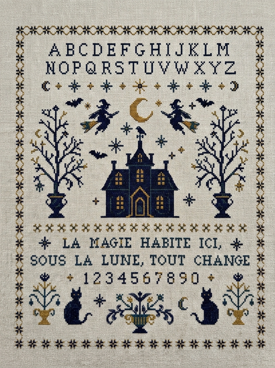 “Magie Nocturne” – Gothic French Folk Sampler PDF Pattern