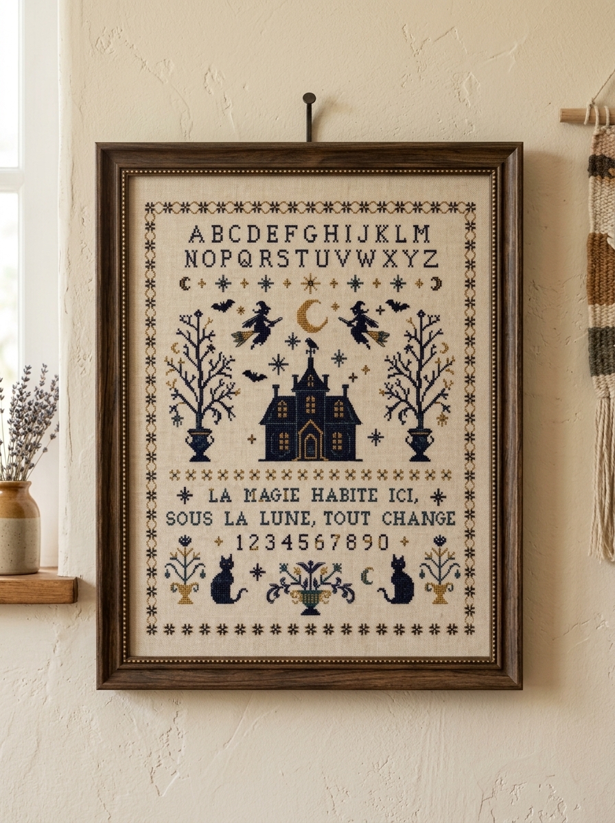 “Magie Nocturne” – Gothic French Folk Sampler PDF Pattern - Image 7