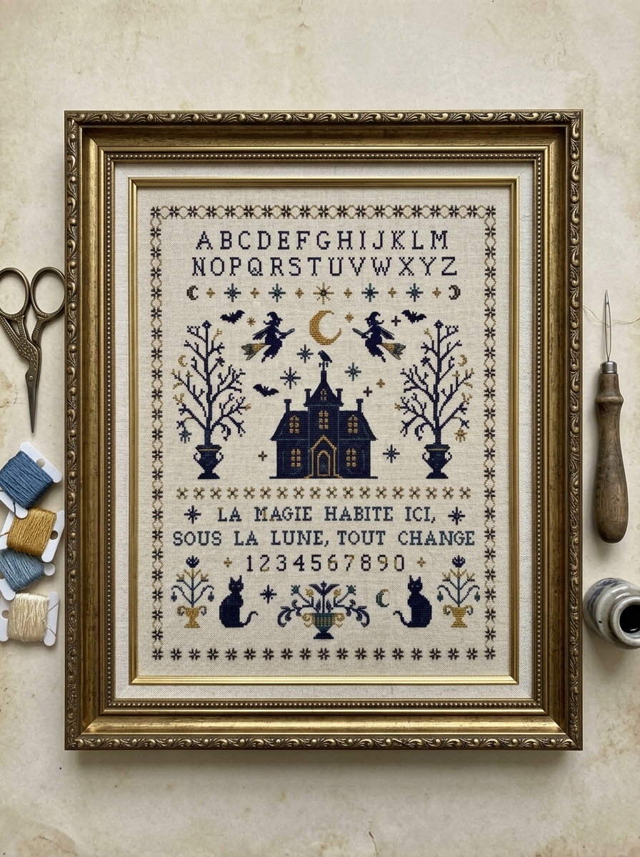 “Magie Nocturne” – Gothic French Folk Sampler PDF Pattern - Image 9